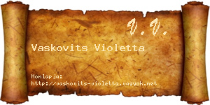 Vaskovits Violetta névjegykártya
